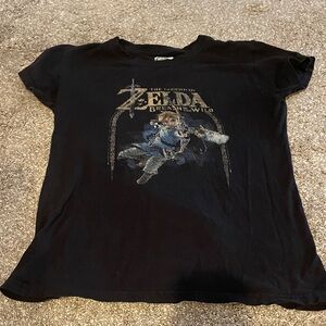 Nintendo Black Zelda Breath of the Wild Kids T-Shirt